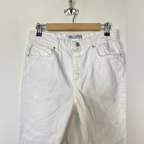 Zara White Full Length Straight Jeans Size 8 - Picture 4 of 12